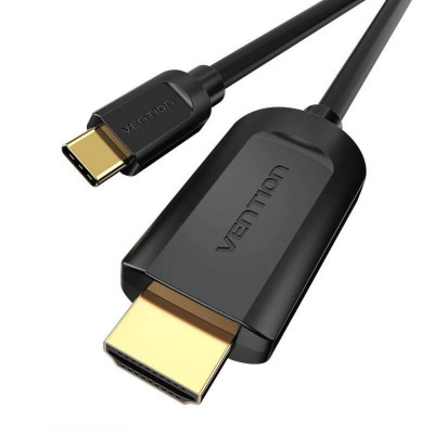 Кабель Vention Type-C to HDMI 4K 30Hz Cable 1M Black (CGUBF) - зображення 2