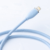 Кабель Baseus Jelly Liquid Silica Gel Fast Charging Data Cable Type-C to iP 20W 1.2m Blue (Цвет Синий) - фото № 6