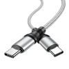 Кабель HOCO X50 Type-C to Type-C Exquisito 100W charging data cable(L=1M) Gray - изображение 3