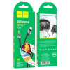 Аудiокабель HOCO UPA22 iP silicone digital audio conversion cable Black (7073)- № 2