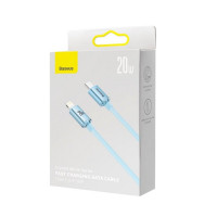 Кабель Baseus Crystal Shine Series Fast Charging Data Cable Type-C to iP 20W 1.2m Sky Blue  - фото № 2