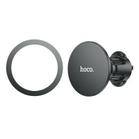 Автотримач для телефона HOCO H12 Fine jade ring magnetic car holder(air outlet) Black (Цвет Черный) - фото № 5