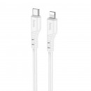 Кабель HOCO X97 Crystal color silicone charging data cable iP white