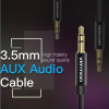 Кабель Vention Fabric Braided 3.5mm Male to Male Audio Cable 0.5M Black Metal Type (BAGBD) - зображення 8