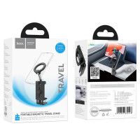 Тримач для телефона HOCO H62 Nimble ring magnetic travel stand Black (Колір Black) - фото № 2