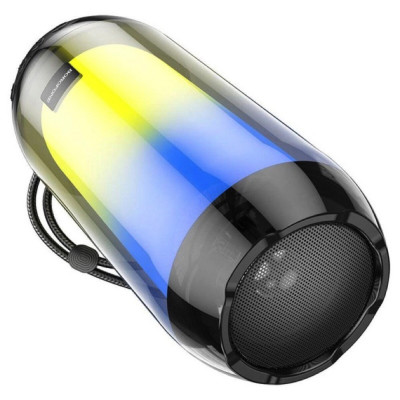 Портативна колонка BOROFONE BR25 Crazy sound colorful luminous BT speaker Black - зображення 2