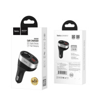 Автомобільний зарядний пристрій HOCO Z29 Regal digital display cigarette lighter car charger Black (Цвет Черный) - фото № 5