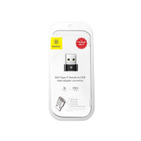 Адаптер Baseus USB Male To Type-C Female Adapter Converter Black (Колір Черный) - фото № 2