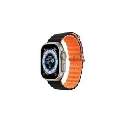 Ремінець для годинника Apple Watch Ocean two-tone 42/44/45/49mm 26.Black-Orange (Ocean42-26.Black-Orange) - зображення 1