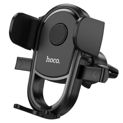 Тримач для мобільного HOCO H6 Grateful one-button car holder(air outlet) Black - зображення 1
