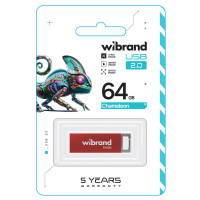 Флеш-накопичувач Wibrand USB 2.0 Chameleon 64Gb Red (Цвет Красный) - фото № 2