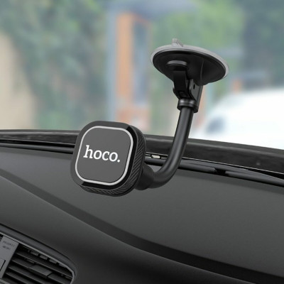 Тримач для мобільного HOCO CA55 Astute series windshield car holder Black/Gray (6931474707543) - изображение 6