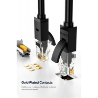 Кабель UGREEN NW102 Cat 6 U/UTP Lan Flat Cable 15m (Black)(UGR-50180) (Колір 7073) - фото № 2