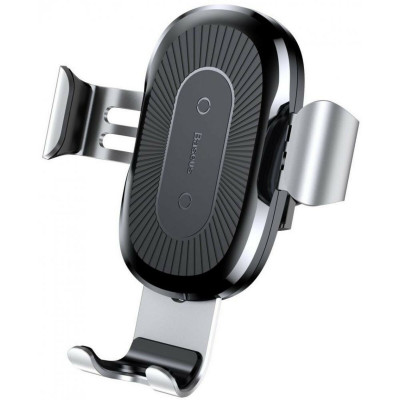 Тримач для мобiльного з БЗП Baseus Wireless Charger Holder Silver - изображение 1