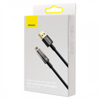 Кабель Baseus Explorer Series Auto Power-Off Fast Charging Data Cable USB to IP 2.4A 1m Black (Колір Черный) - фото № 5