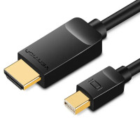 Кабель Vention 4K Mini DisplayPort to HDMI Cable 1.5M Black (HAHBG) (Колір 7073), Атикул k47963 |  купить на VILKI.NET - фото № 1