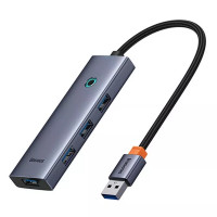 USB-хаб Baseus UltraJoy Series 4-Port HUB Space Grey（USBA to USB3.0*4） (Цвет Space Gray) - фото № 4