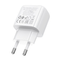 Мережевий зарядний пристрій BOROFONE BAS42A Potential single-port QC3.0 charger(EU) White (Цвет 7068) - фото № 6