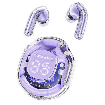 Навушники ACEFAST T8 Crystal color (2) bluetooth earbuds Alfalfa Purple - изображение 3