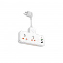 Мережевий подовжувач HOCO  AC12A Reise 2-position expansion socket(PD30W/1C3A) White