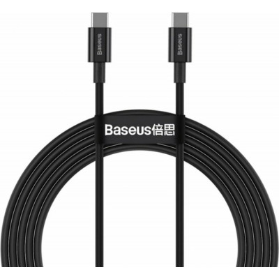 Кабель Baseus Superior Series Fast Charging Data Cable Type-C to Type-C 100W 1m Black - зображення 1