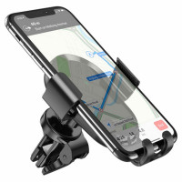 Автотримач для телефона з БЗП HOCO CA105 Guide three-axis linkage wireless charging car holder Black (Цвет Черный) - фото № 7