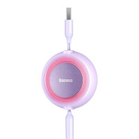 Кабель Baseus Bright Mirror 2 Series Retractable 3-in-1 Fast Charging  Data Cable USB to M+L+C 3.5A 1.1m Purple (Цвет Фиолетовый) - фото № 7