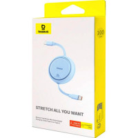 Кабель Baseus Free2Draw Mini Retractable Charging Cable Type-C to Type-C 100W 1m Galaxy Blue  - фото № 2