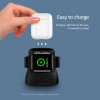 Бездротовий зарядний пристрій Usams US-ZJ051 2IN1 Silicon Charging Holder For Apple Watch And AirPods - зображення 6