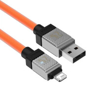 Кабель Baseus CoolPlay Series Fast Charging Cable USB to iP 2.4A 1m Orange (Колір Orange) - фото № 7