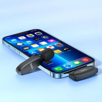 Бездротова мікрофонна система HOCO L15 iP Crystal lavalier wireless digital microphone Black (Цвет Черный) - фото № 6