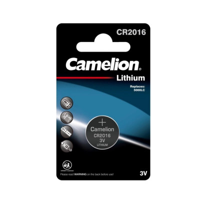 Батарейка CAMELION CR2016 Lithium Button cell BP1 1шт (C-13001016) (4260033152787) - зображення 1