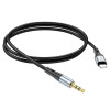Аудiокабель HOCO UPA22 iP silicone digital audio conversion cable Black (7073)- № 3
