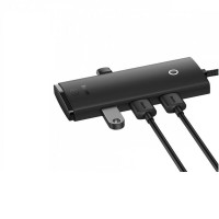 USB-хаб Baseus Lite Series 4-Port USB-A HUB Adapter (USB-A to USB 3.0*4 ) 1m Black (Цвет Черный) - фото № 2