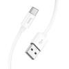 Кабель HOCO X87 Magic silicone charging data cable for Type-C White (Білий)- № 3