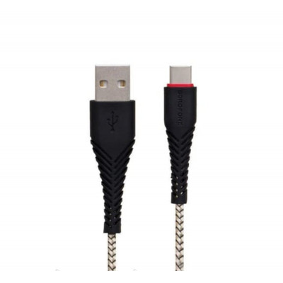 Кабель BOROFONE BX25 Powerful USB to Type-C 3A,1m, nylon, TPE connectors, Black (BX25CB) - изображение 1