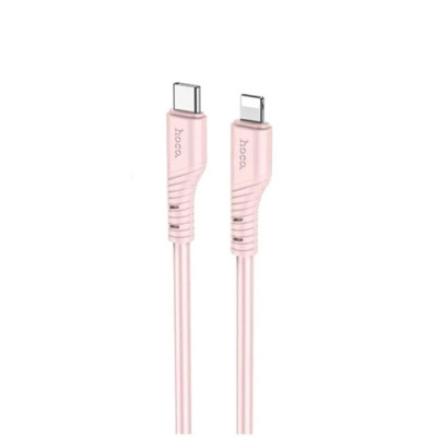 Кабель HOCO X97 Crystal color PD silicone charging data cable iP light pink (6931474799784) - зображення 1