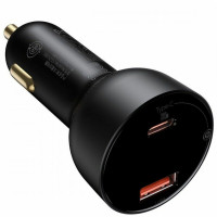 Автомобільний зарядний пристрій Baseus Superme Digital Display PPS Dual Quick Charger Car Charger 100 W Black (Цвет Черный) - фото № 3