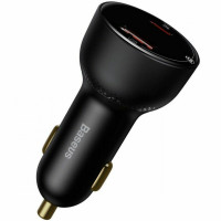 Автомобільний зарядний пристрій Baseus Superme Digital Display PPS Dual Quick Charger Car Charger 100 W Black (Цвет Черный) - фото № 2
