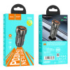 Автомобільний зарядний пристрій HOCO Z46A Blue whale PD20W+QC3.0 car charger Metal Gray (Metal Gray)- № 2