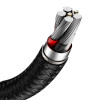 Кабель Baseus Cafule Series Metal Data Cable USB to Type-C 66W 0.25m Black (7073)- № 6