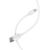 Кабель BOROFONE BX14 USB to iP 2.4A, 1m, PVC, TPE connectors, White (7068)- № 2