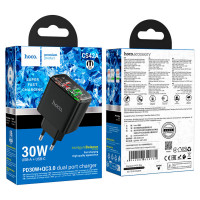 Мережевий зарядний пристрій HOCO CS42A Smart PD30W+QC3.0 charger (EU) Black (Колір 7073) - фото № 2