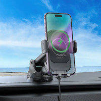 Автотримач для телефона з БЗП BOROFONE BH203 Blue Charm wireless fast charging car holder(center console) (Цвет 7073) - фото № 8