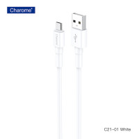 Кабель CHAROME C21-01 USB-A to Micro charging data cable White (Цвет 7068), Атикул k24574 |  купить на VILKI.NET - фото № 1