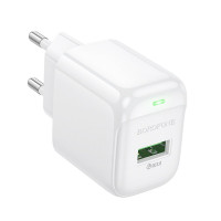 Мережевий зарядний пристрій BOROFONE BAS42A Potential single-port QC3.0 charger(EU) White (Цвет 7068) - фото № 3