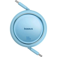 Кабель Baseus Free2Draw Mini Retractable Charging Cable Type-C to Type-C 100W 1m Galaxy Blue  - фото № 4