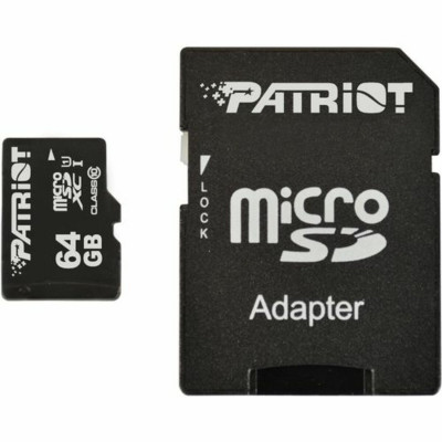 microSDXC (UHS-1) Patriot LX Series 64Gb class 10 (adapter SD) - изображение 1