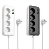 Мережевий подовжувач HOCO AC22 Sunlight 4-bit (PD30W/1C3A) desktop socket (EU/GER) White (7068)- № 4
