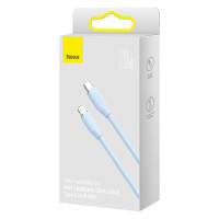 Кабель Baseus Jelly Liquid Silica Gel Fast Charging Data Cable Type-C to iP 20W 1.2m Blue (Цвет Синий) - фото № 2